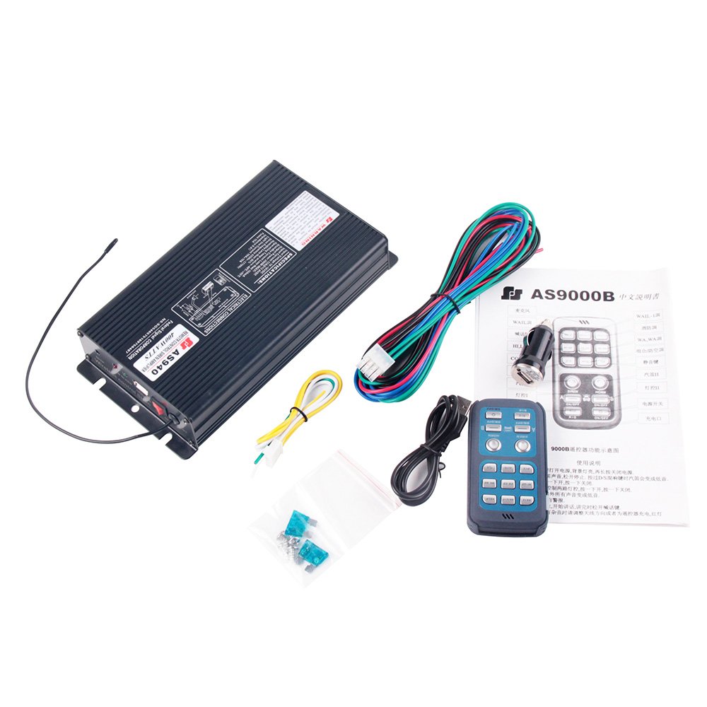 AS-940 Many Type Sounds Siren DC 12V Alarm Siren 400w Siren Horn